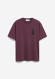 T-Shirt AADRU Å ZICK ZACK dark cranberry | ARMEDANGELS