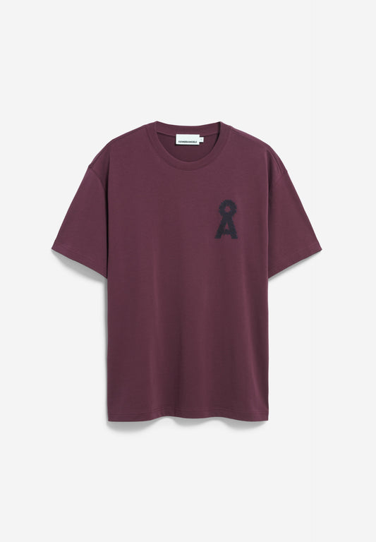 T-Shirt AADRU Å ZICK ZACK dark cranberry | ARMEDANGELS