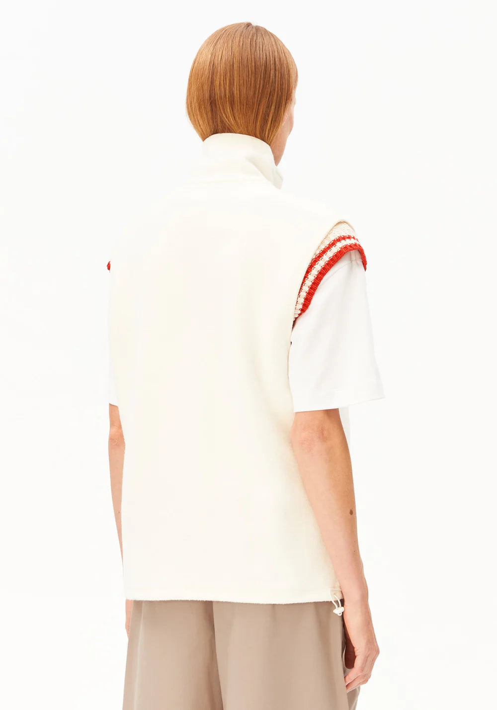 COTTON FLEECE VEST oatmilk | ARMEDANGELS