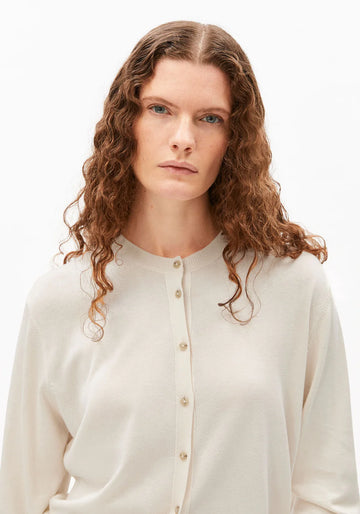 Cardigan FINE KNIT oatmilk | ARMEDANGELS