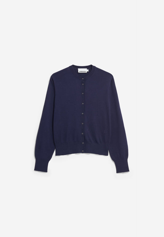 Cardigan FINE KNIT tinted navy | ARMEDANGELS