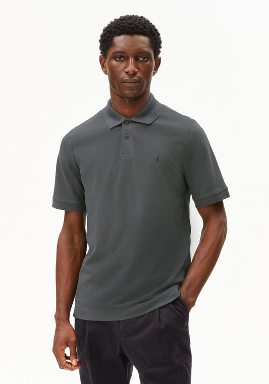 Poloshirt MAARIO space steel | ARMEDANGELS