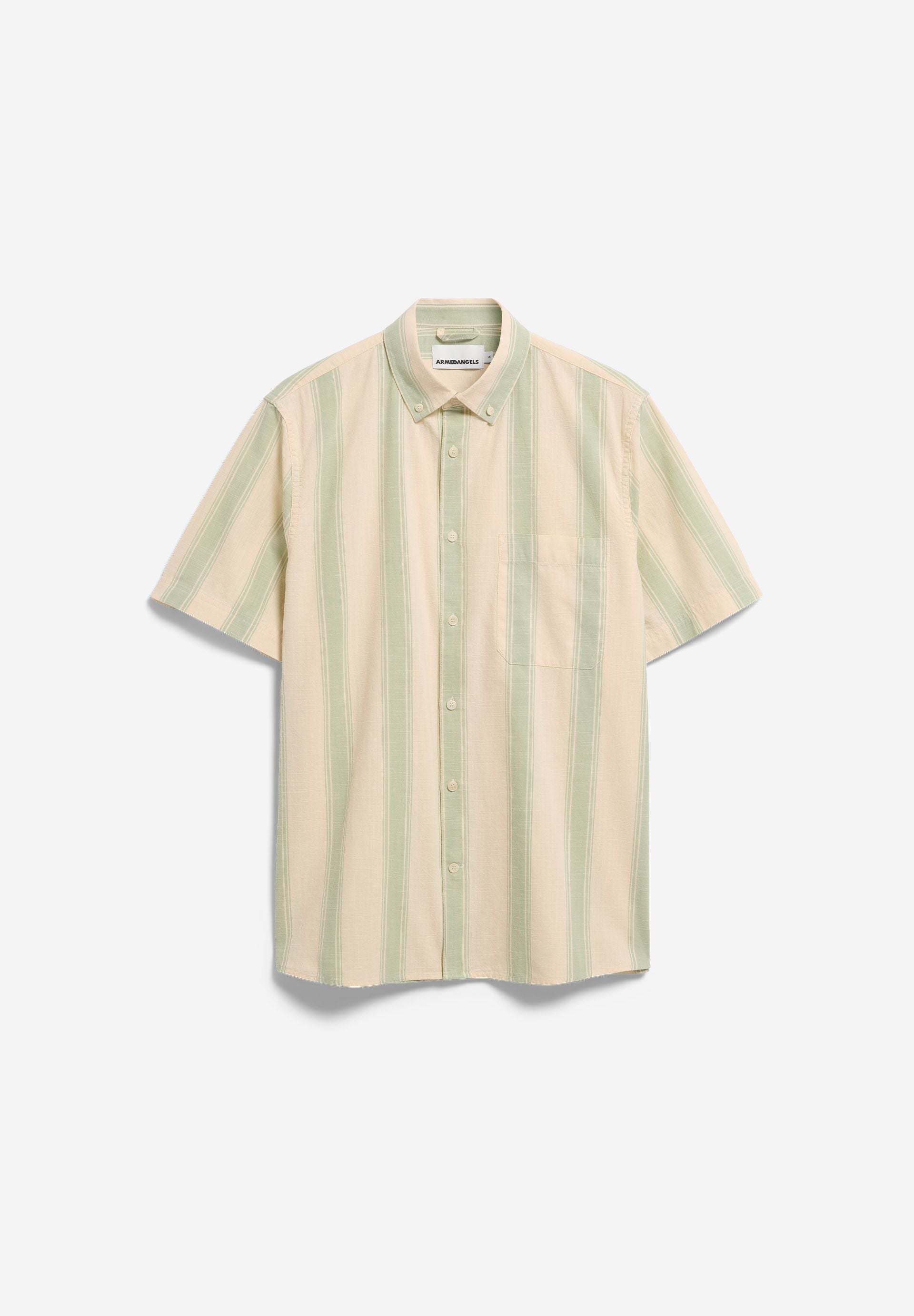 Hemd STRIPED SHORTSLEEVE SHIRT foam | ARMEDANGELS