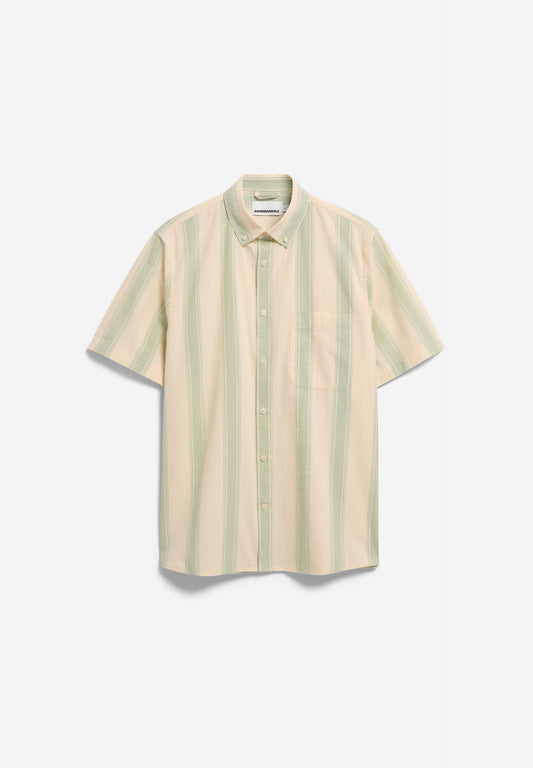 Hemd STRIPED SHORTSLEEVE SHIRT foam | ARMEDANGELS