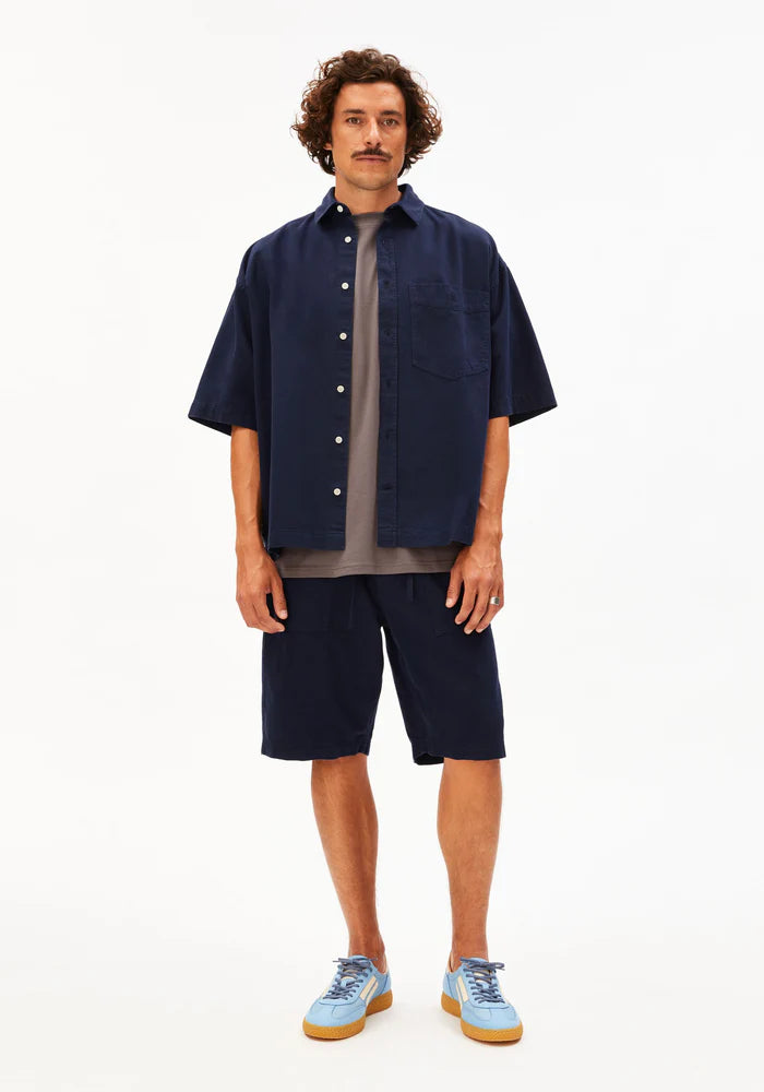 Shorts COTTON LINO SHORT tinted navy | ARMEDANGELS