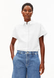 Bluse Poplin LARISAANA white | ARMEDANGELS