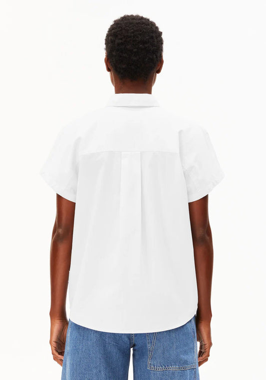 Bluse Poplin LARISAANA white | ARMEDANGELS