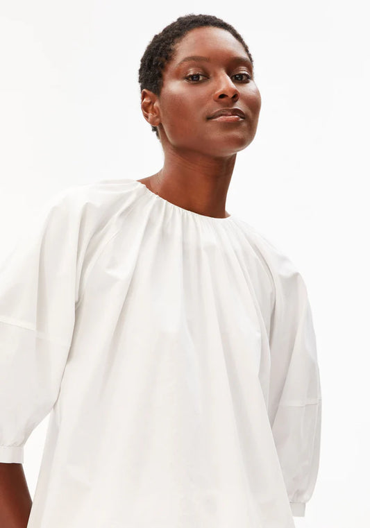 Bluse Poplin BALLOON SLEEVE BLOUSE white | ARMEDANGELS