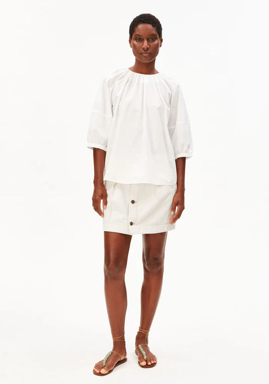Bluse Poplin BALLOON SLEEVE BLOUSE white | ARMEDANGELS