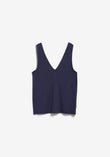 V-NECK JERSEY TOP  tinted navy | ARMEDANGELS