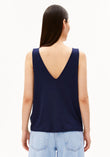 V-NECK JERSEY TOP  tinted navy | ARMEDANGELS