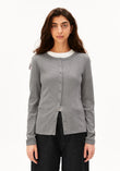POINTELLE CARDIGAN  silver melange | ARMEDANGELS