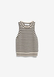 Stricktop STRIPE KNIT TOP undyed-black | ARMEDANGELS