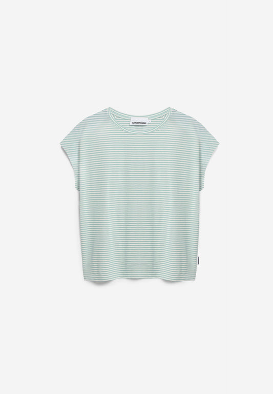 T-Shirt SLUB JERSEY STRIPE oatmilk-foam | ARMEDANGELS