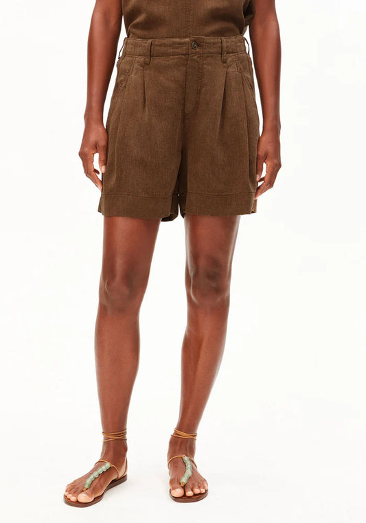 PIÑAYARN® BLEND GMT DYE SHORT dried palm | ARMEDANGELS