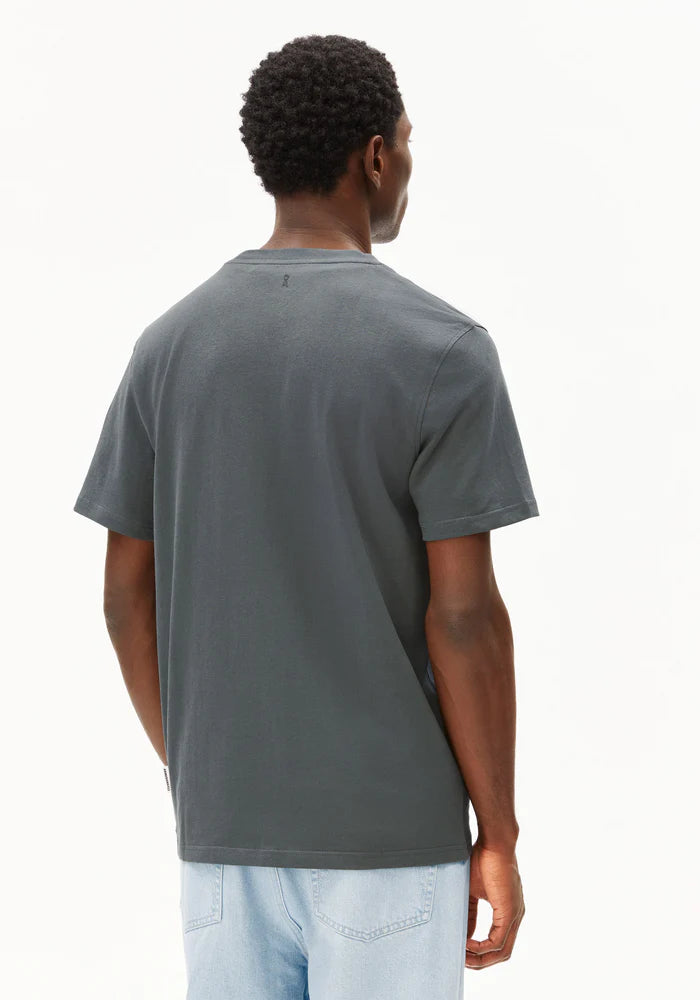 T-Shirt MAARKOS MID WEIGHT space steel | ARMEDANGELS