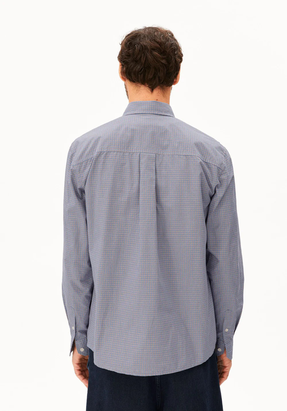 SMALL CHECK LONGSLEEVE SHIRT tinted navy | ARMEDANGELS