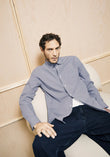 SMALL CHECK LONGSLEEVE SHIRT tinted navy | ARMEDANGELS