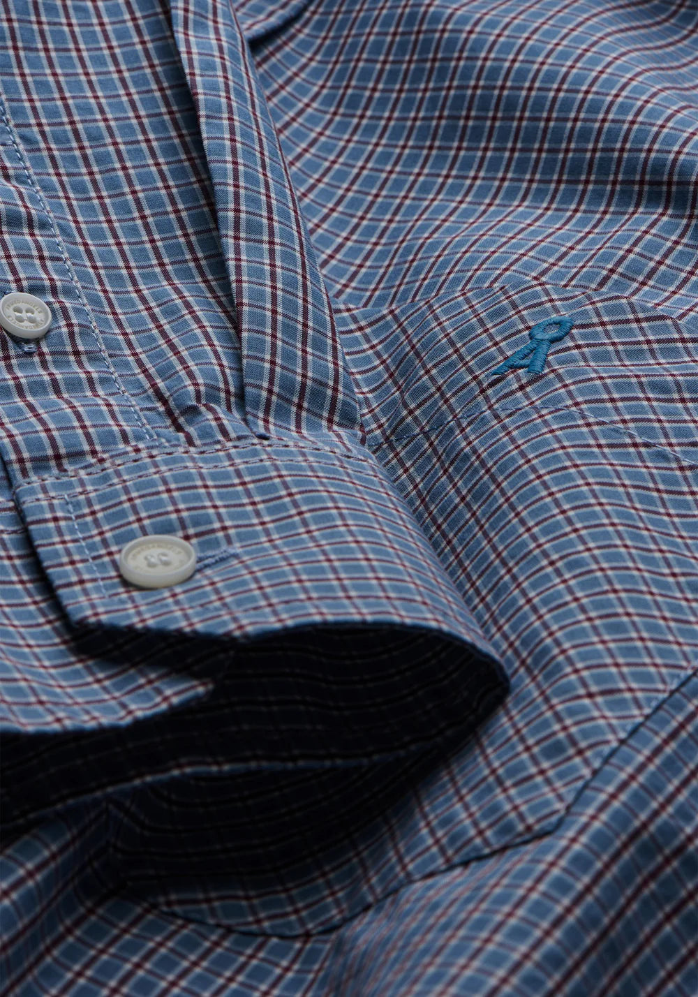 SMALL CHECK LONGSLEEVE SHIRT tinted navy | ARMEDANGELS