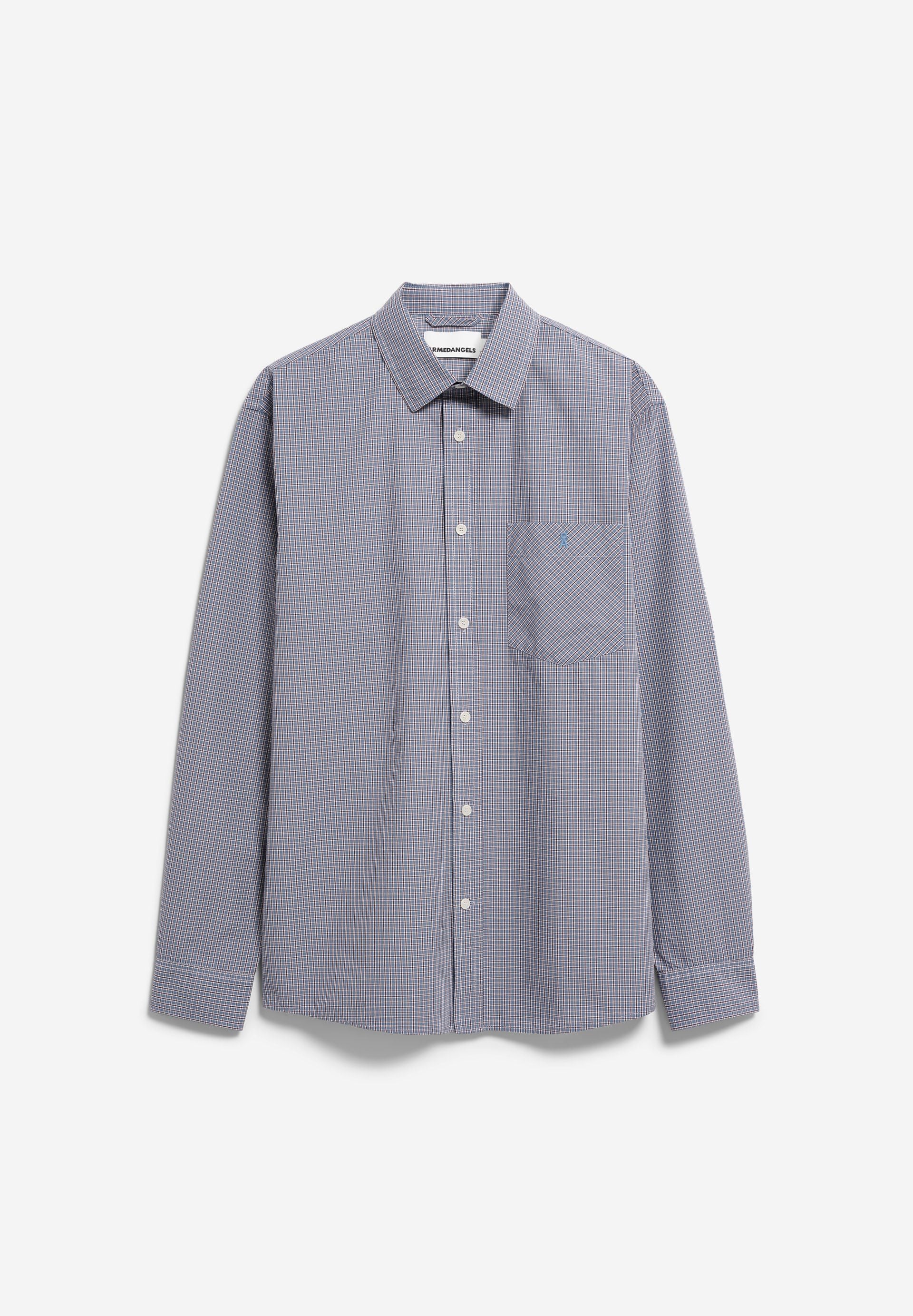 SMALL CHECK LONGSLEEVE SHIRT tinted navy | ARMEDANGELS