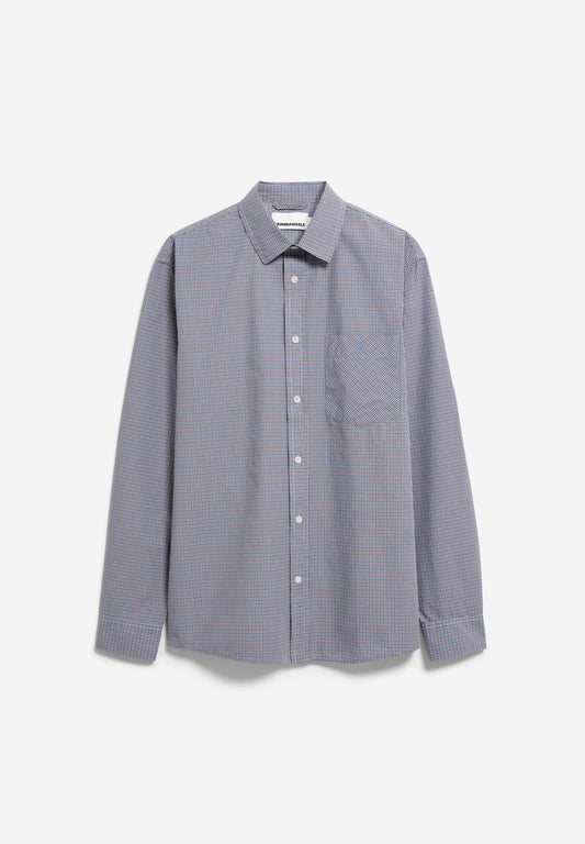 SMALL CHECK LONGSLEEVE SHIRT tinted navy | ARMEDANGELS