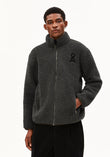 WOOL BLEND FLEECE JACKET steel melange | ARMEDANGELS