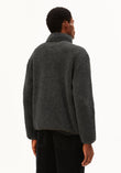 WOOL BLEND FLEECE JACKET steel melange | ARMEDANGELS