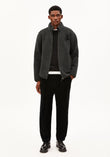 WOOL BLEND FLEECE JACKET steel melange | ARMEDANGELS
