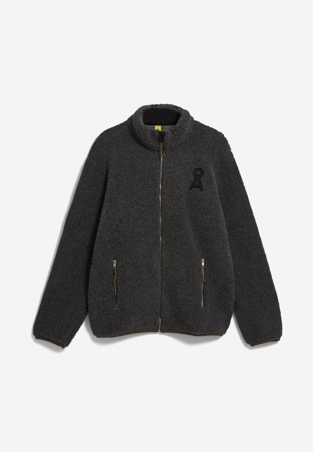 WOOL BLEND FLEECE JACKET steel melange | ARMEDANGELS