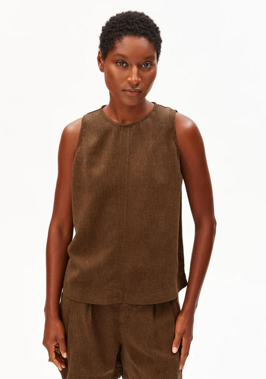 PIÑAYARN® BLEND GMT DYE TOP dried palm | ARMEDANGELS