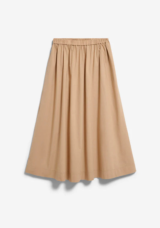 POPLIN MIDI-ROCK A-LINIE true camel | ARMEDANGELS
