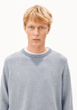 COTTON KNIT SWEATER silver melange-mid silver melange | ARMEDANGELS