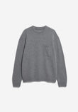 REC WOOL KNIT SWEATER mid silver melange | ARMEDANGELS