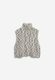 MOHAIR BLEND DOTS KNIT VEST oatmilk-black | ARMEDANGELS