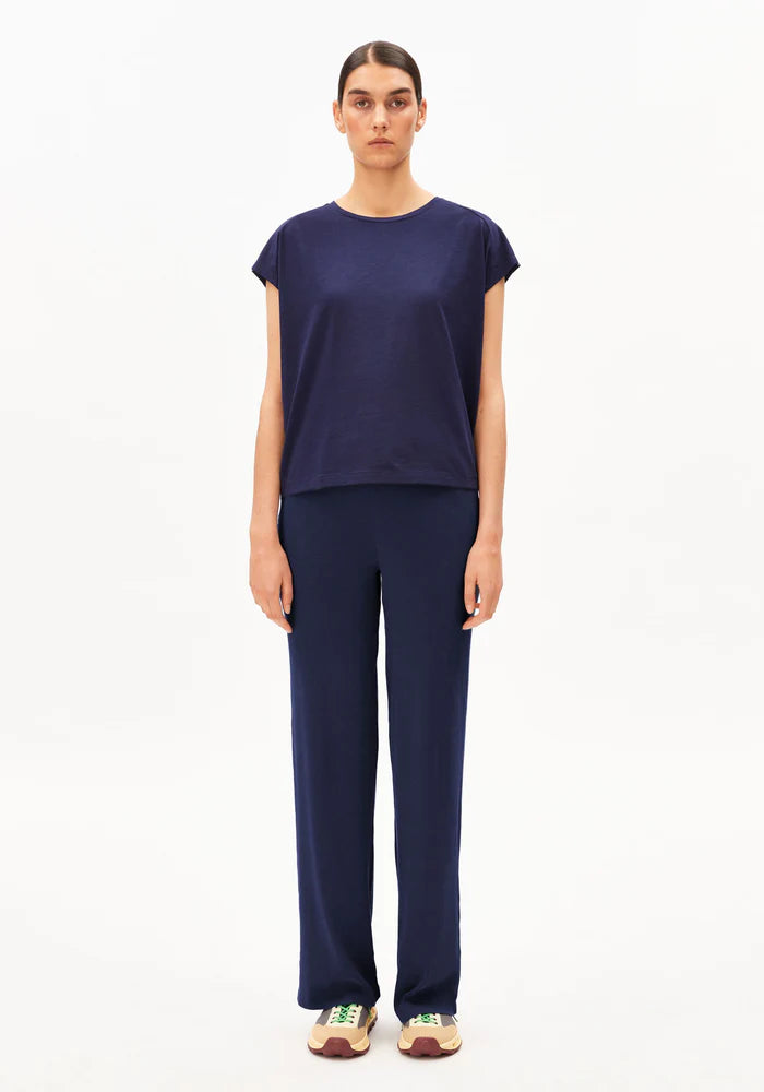 T-Shirt SLUB JERSEY tinted navy | ARMEDANGELS