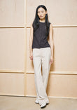 RIB BUTTON TOP dark steel | ARMEDANGELS