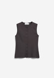 RIB BUTTON TOP dark steel | ARMEDANGELS