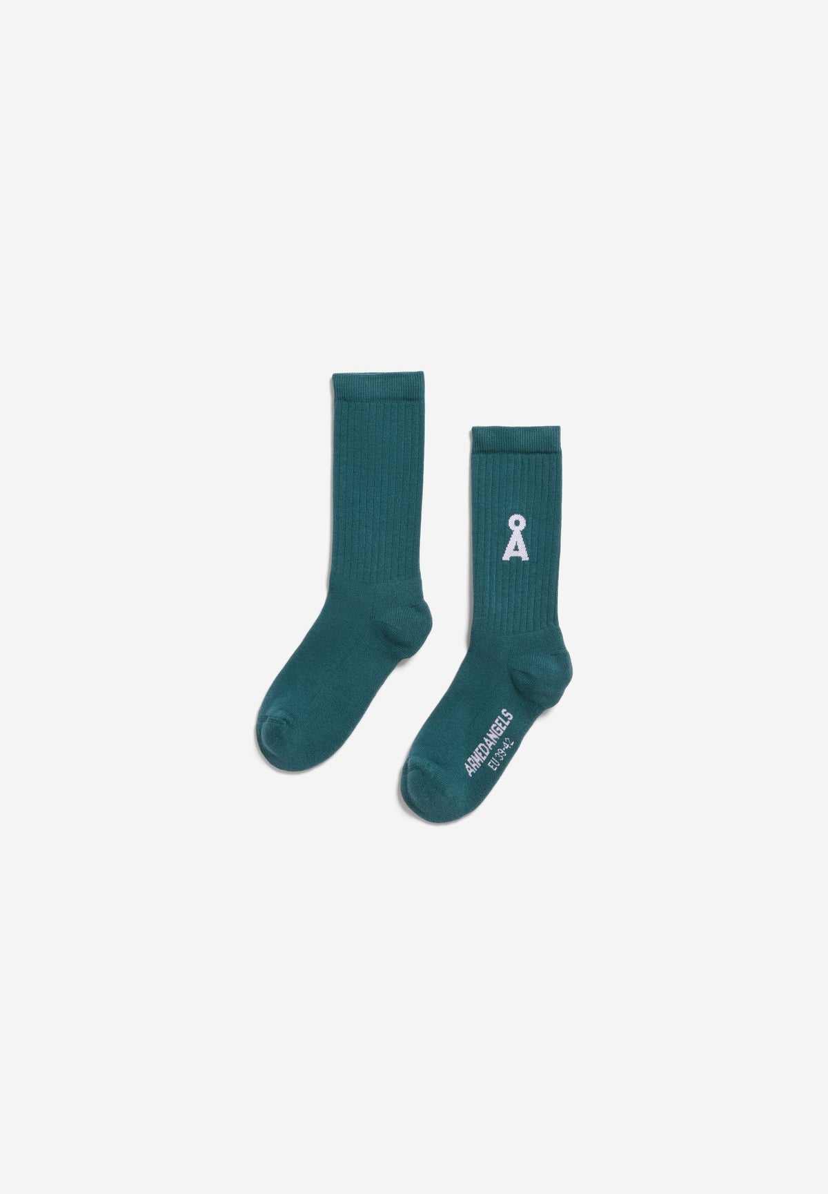 SAAMUS BOLD SOCKS W petrol velvet | ARMEDANGELS