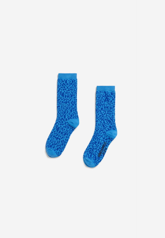 LEOPARD SOCKS marina blue | ARMEDANGELS