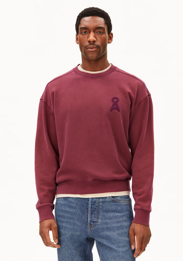 ICONIC Å GMT DYE SWEATSHIRT velvet red washed | ARMEDANGELS