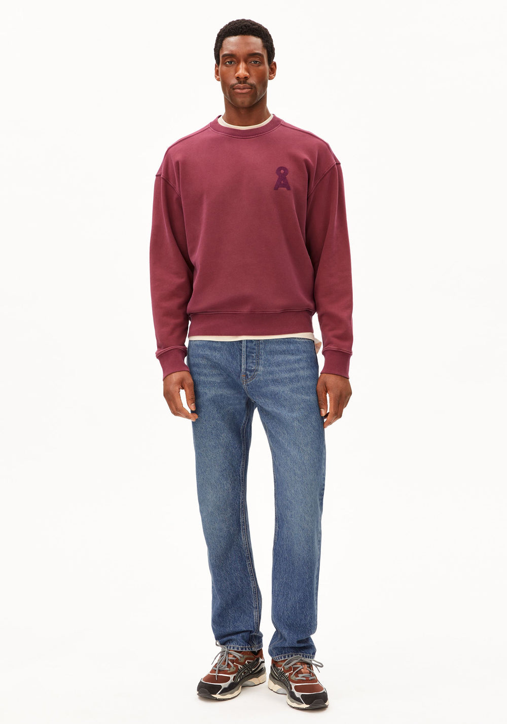 ICONIC Å GMT DYE SWEATSHIRT velvet red washed | ARMEDANGELS