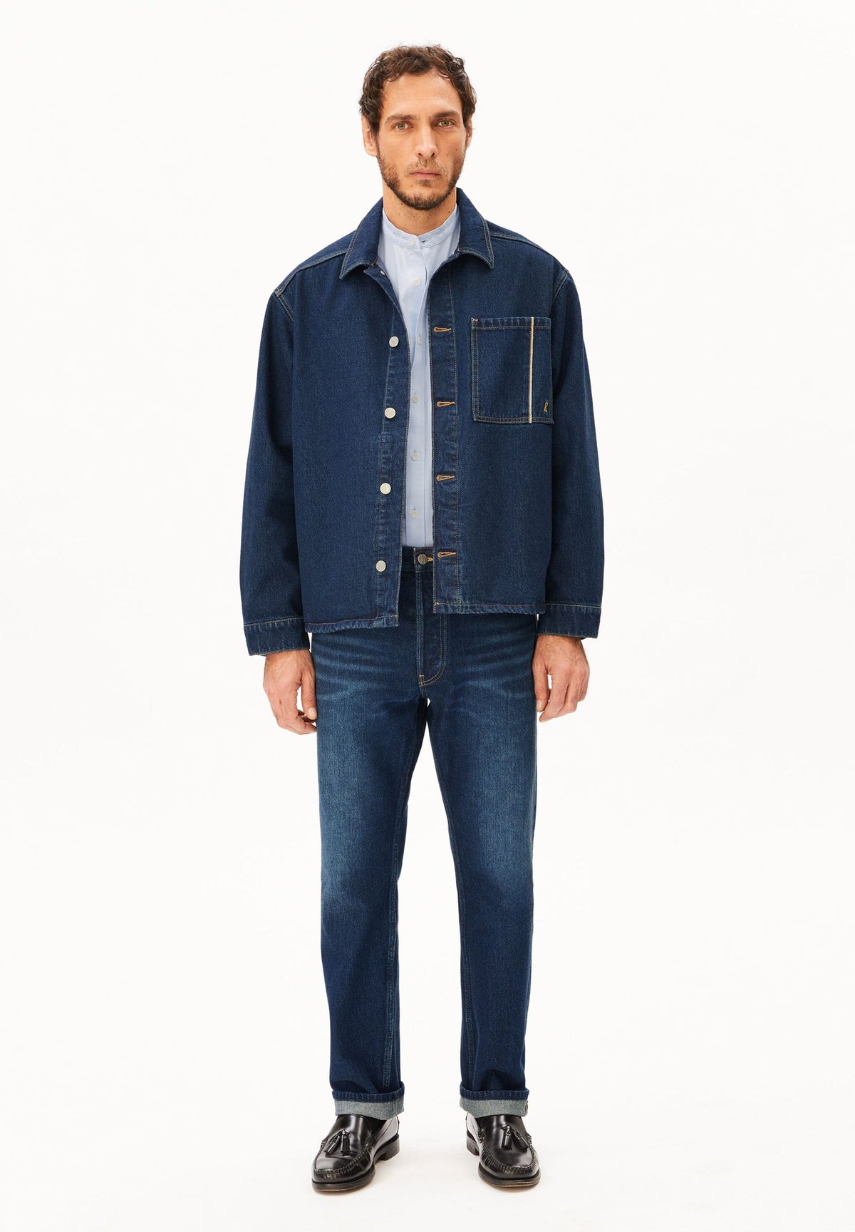 MAADOX SELVEDGE STRAIGHT JEANS midnight air | ARMEDANGELS