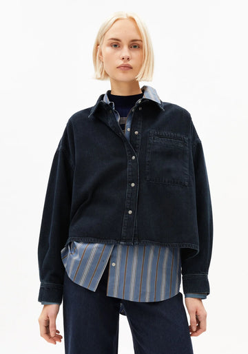 NALAANI DENIM BLOUSE rinse | ARMEDANGELS