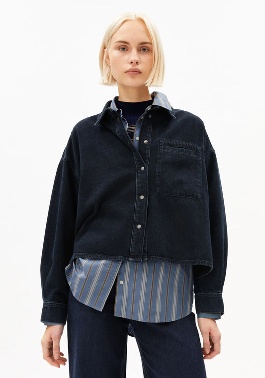 NALAANI DENIM BLOUSE rinse | ARMEDANGELS