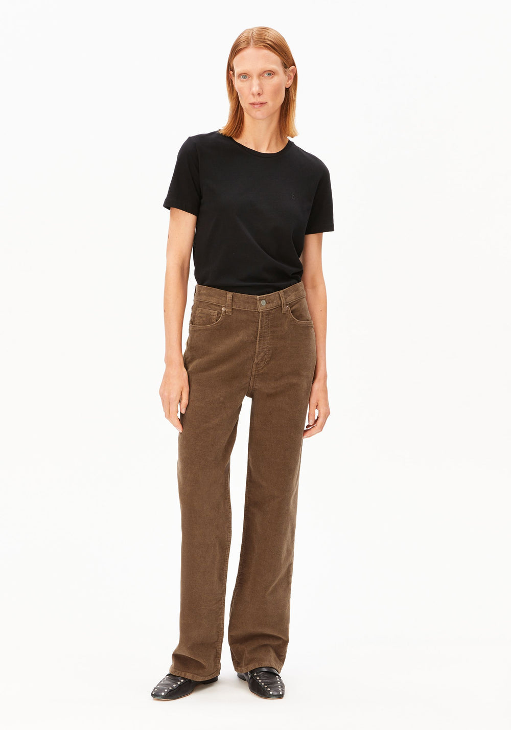 ENIJAA CORDUROY PANT amberwood | ARMEDANGELS