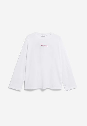 Longsleeve FIETAA SMILE white-pink mist | ARMEDANGELS