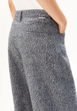 TWEED BARREL PANT mid grey melange-oatmilk | ARMEDANGELS