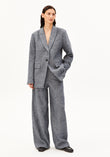 TWEED BARREL PANT mid grey melange-oatmilk | ARMEDANGELS