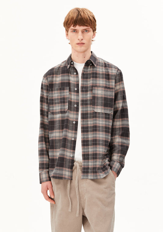 PATCHWORK LONGSLEEVE SHIRT pure | ARMEDANGELS