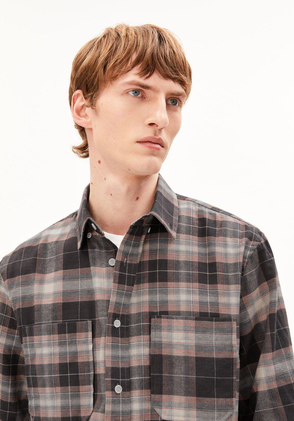 PATCHWORK LONGSLEEVE SHIRT pure | ARMEDANGELS